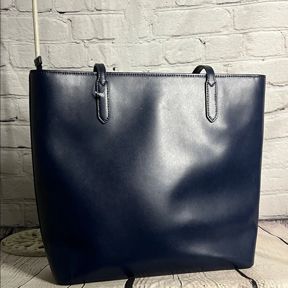 * Kate Spade New York Jana tote bag in navy smooth leather with a tassel detail